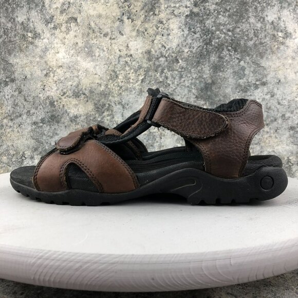 GH Bass & Co Men's Size 11M Trail Brown Genuine Leather Hook & Loop Sandals - Picture 6 of 14